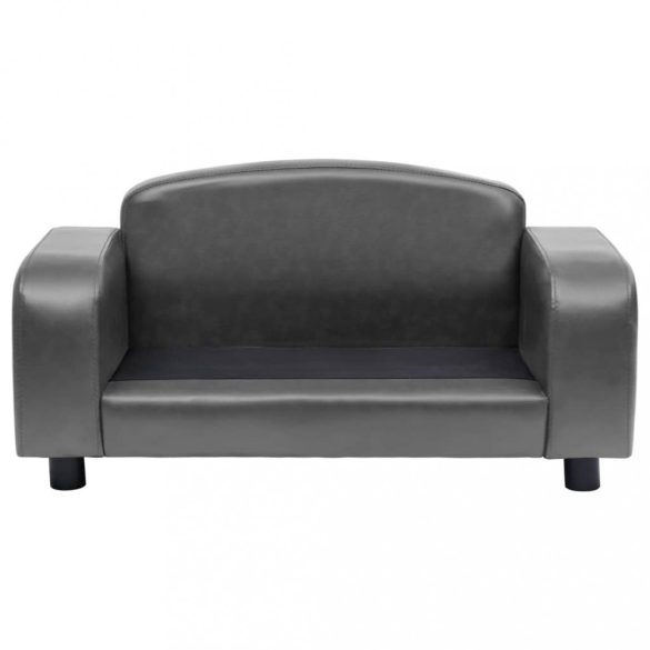 szürke műbőr kutyakanapé 80 x 50 x 40 cm