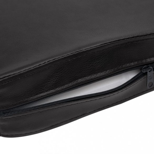 fekete műbőr kutyakanapé 80 x 50 x 40 cm