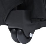 fekete összecsukható többfunkciós kisállatszállító kocsi