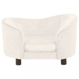 krémszínű plüss kutyakanapé 69 x 49 x 40 cm