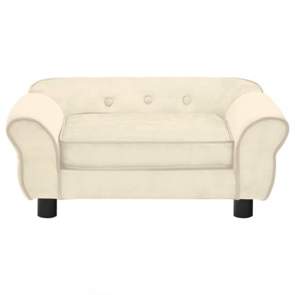 krémszínű plüss kutyakanapé 72 x 45 x 30 cm