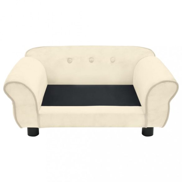 krémszínű plüss kutyakanapé 72 x 45 x 30 cm