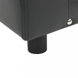 sötétszürke plüss és műbőr kutyakanapé 81 x 43 x 31 cm