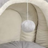 szürke-krémszínű macskaágy 50 x 50 x 45 cm