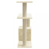 krémszínű macskabútor szizál kaparófákkal 70 cm