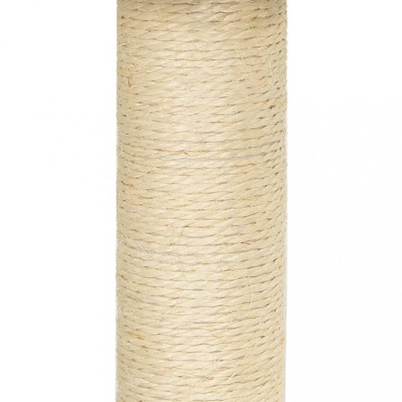 világosszürke macskabútor szizál kaparófákkal 92 cm