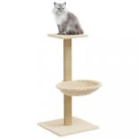 krémszínű macskabútor szizál kaparófával 74 cm