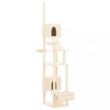 krémszínű plafonig érő kaparófa 277-303 cm