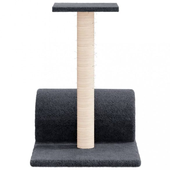 sötétszürke kaparófa alagúttal 60 x 34,5 x 50 cm