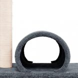 sötétszürke kaparófa alagúttal 60 x 34,5 x 50 cm