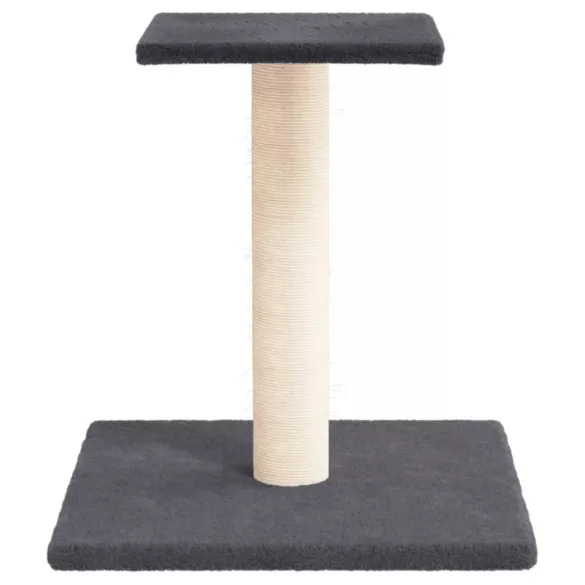 sötétszürke macskakaparófa emelvénnyel 38 cm