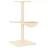 krémszínű macskabútor szizál kaparófákkal 72 cm