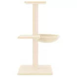 krémszínű macskabútor szizál kaparófákkal 72 cm