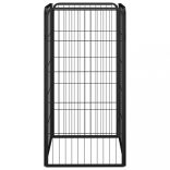 4 paneles fekete porszórt acél kutyakernel 50 x 100 cm