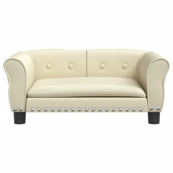 krémszínű műbőr kutyaágy 70 x 45 x 30 cm