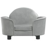 világosszürke bársony kutyaágy 66x40x45 cm