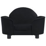 fekete bársony kutyaágy 66x40x45 cm