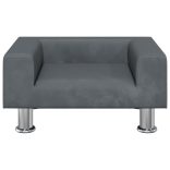 sötétszürke bársony kutyaágy 50 x 40 x 26,5 cm