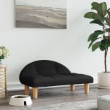 fekete szövet kutyaágy 70 x 52 x 30 cm