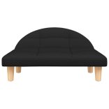 fekete szövet kutyaágy 70 x 52 x 30 cm