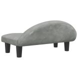 világosszürke bársony kutyaágy 70 x 52 x 30 cm