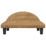 barna bársony kutyaágy 70 x 52 x 30 cm