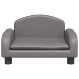 szürke műbőr kutyaágy 50 x 40 x 30 cm