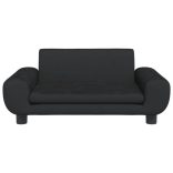 fekete bársony kutyaágy 70 x 45 x 33 cm