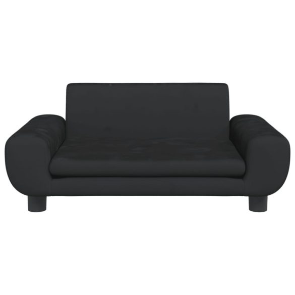 fekete bársony kutyaágy 70 x 45 x 33 cm