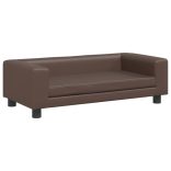 barna műbőr kutyaágy hosszabbítóval 100 x 50 x 30 cm