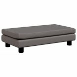 szürke műbőr kutyaágy hosszabbítóval 100 x 50 x 30 cm