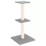 világosszürke macskabútor szizál kaparófákkal 73 cm