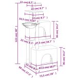 világosszürke macskabútor szizál kaparófákkal 122 cm