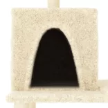 krémszínű macskabútor szizál kaparófákkal 167 cm