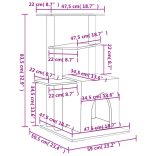 krémszínű macskabútor szizál kaparófákkal 83,5 cm