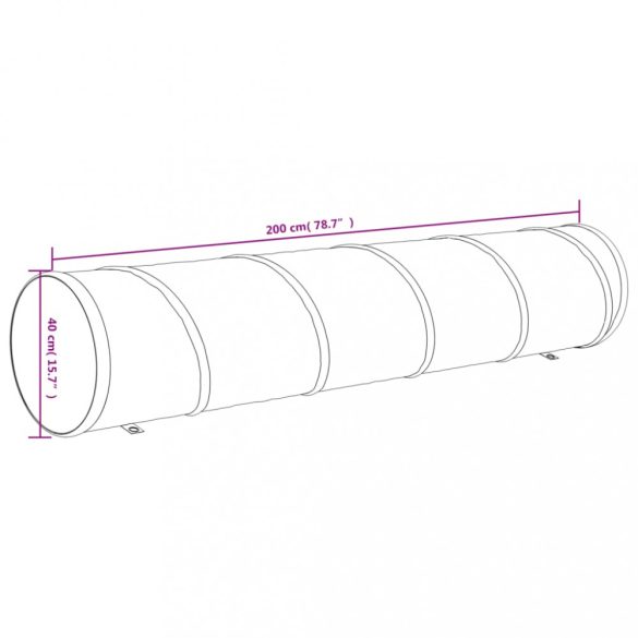 kék poliészter kutyaalagút Ø40 x 200 cm