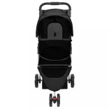 összecsukható fekete oxford szövet kutya babakocsi 80x46x98 cm