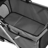 összecsukható szürke oxford szövet kutya babakocsi 76x50x100 cm