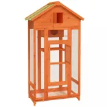 barna tömör fenyőfa madárház 91,5 x 53 x 170 cm