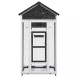 szürke tömör fenyőfa madárház 91,5 x 53 x 170 cm