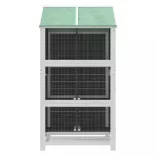 szürke tömör fenyőfa madárház 97 x 81 x 152 cm