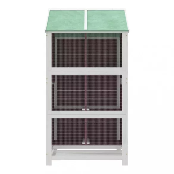 kávészínű tömör fenyőfa madárház 97 x 81 x 152 cm