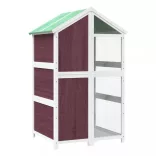 kávészínű tömör fenyőfa madárház 97 x 81 x 152 cm