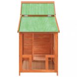 mézbarna tömör fenyőfa kutyakennel 143x60,5x109 cm