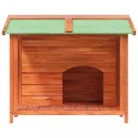 barna tömör fenyőfa kutyakennel 96x87x80,5 cm