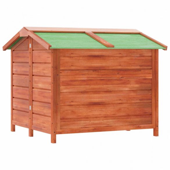 barna tömör fenyőfa kutyakennel 96x87x80,5 cm