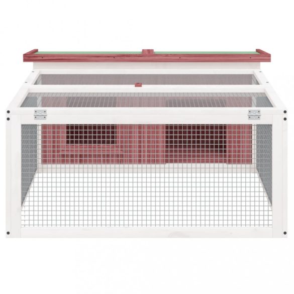 mokkabarna tömör fenyőfa nyúlketrec 117,5 x 97 x 47,5 cm