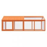 barna tömör fenyőfa futtatóketrec 200 x 112,5 x 74 cm