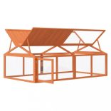 barna tömör fenyőfa futtatóketrec 200 x 112,5 x 74 cm