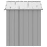 világosszürke horganyzott acél tetős kutyakennel 117x103x123 cm